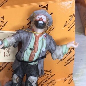Vintage Flambro Emmett Kelly Jr Juggling Clown Porcelain Figurine